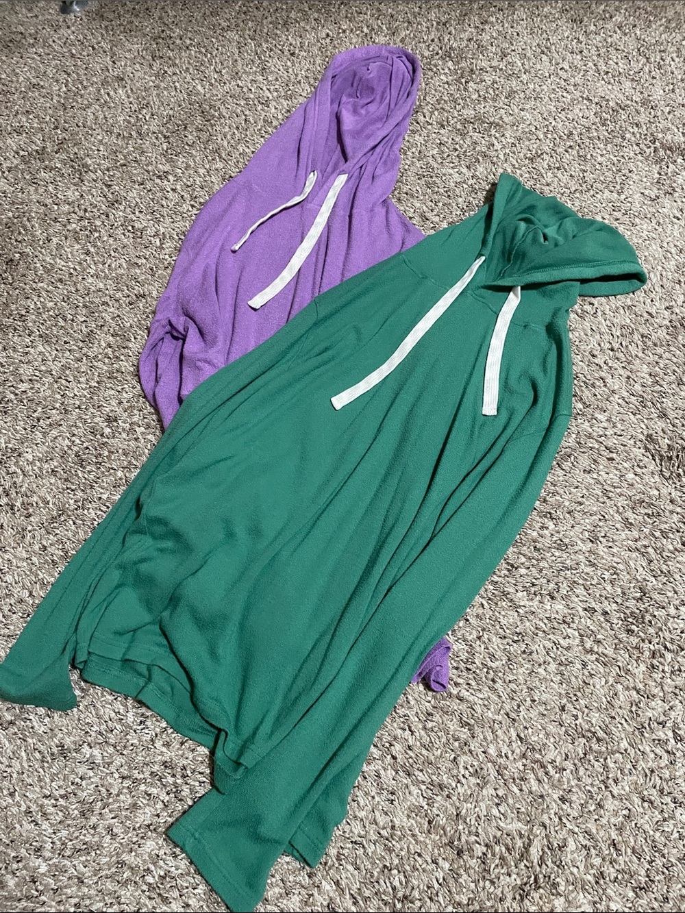 ZYIA Green and Lavender Boyfriend Hoodie